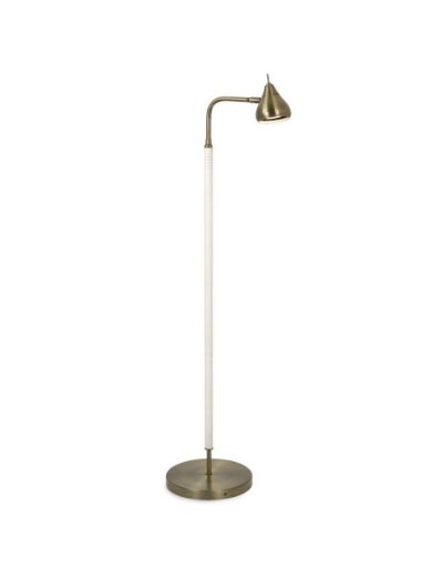 Picture of SOFIA SINGLE  BROWN LEATHER FLOOR LAMP