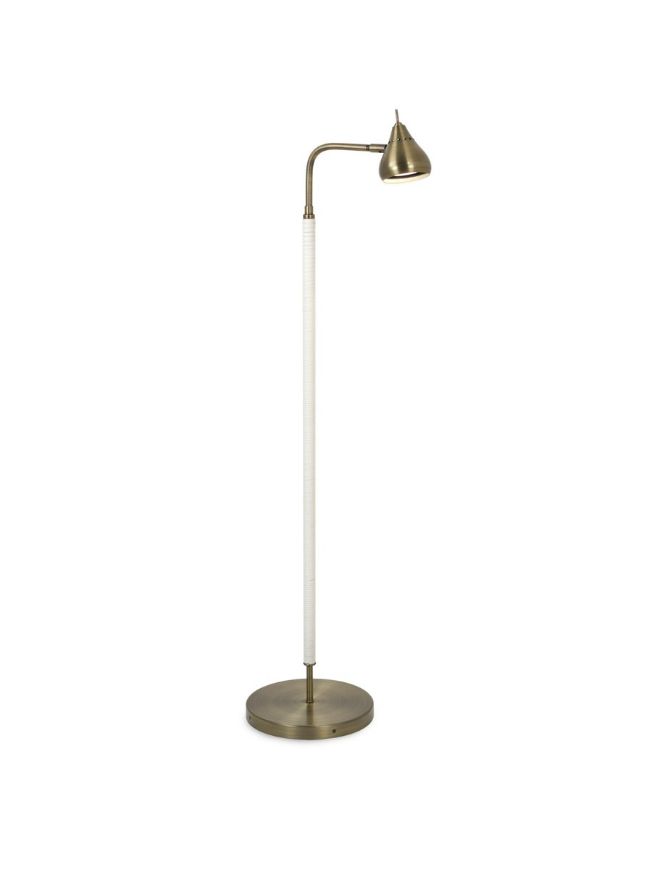 Picture of SOFIA SINGLE  BROWN LEATHER FLOOR LAMP