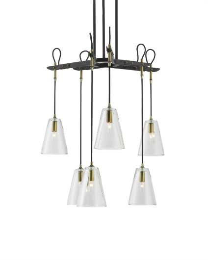 Picture of VAIL 6 LIGHT  CLEAR CHANDELIER