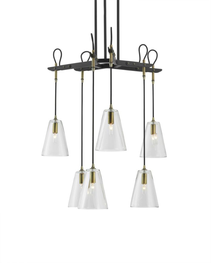 Picture of VAIL 6 LIGHT  CLEAR CHANDELIER