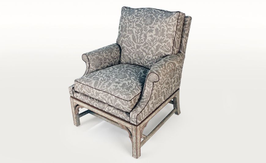 Picture of CHINESE CHIPPENDALE LOUNGE CHAIR