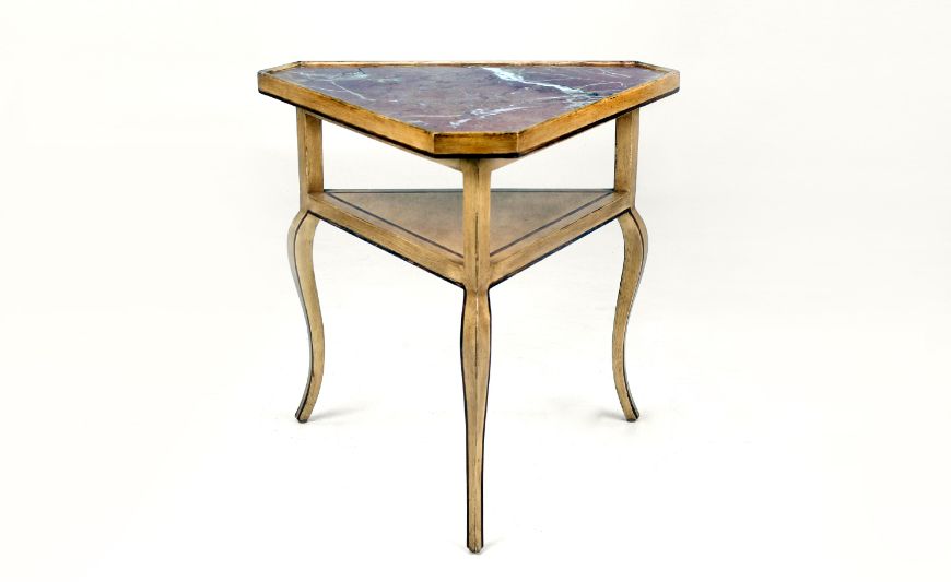 Picture of FRENCH CORNER TABLE WITH MARBLE TOP