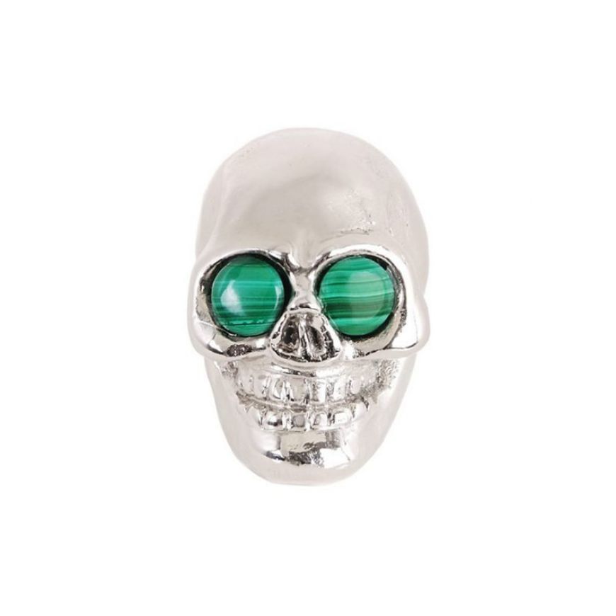 Picture of CHARLIE SKULL KNOB MALACHITE