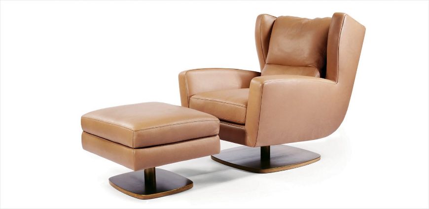 Picture of SKOOP ON A SWIVEL WITH OTTOMAN