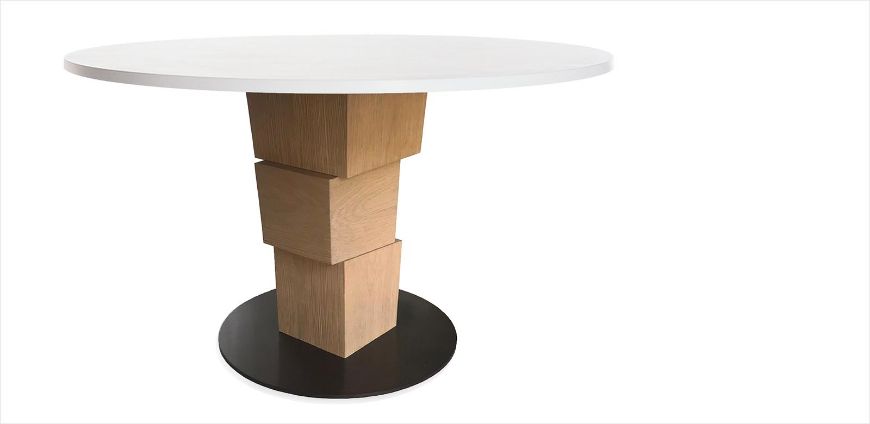 Picture of BLOCK PEDESTAL DINING TABLE