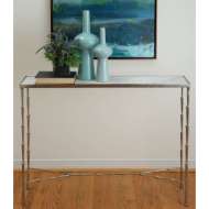 Picture of SPIKE CONSOLE-ANTIQUE NICKEL W/WHITE MARBLE
