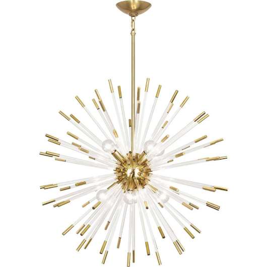 Picture of ANDROMEDA CHANDELIER IN MODERN BRASS FINISH WITH CLEAR ACRYLIC RODS 166