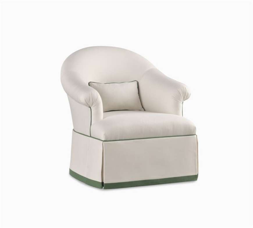 Picture of HYDRANGEA SWIVEL CHAIR WITH TAILORED SKIRT