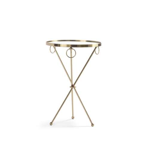 Picture of ACACIA DRINK TABLE (GLASS TOP)