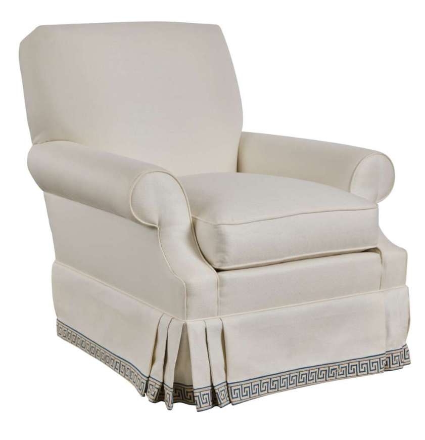 Picture of SILHOUETTES GLIDER CHAIR WITH SERPENTINE ARM (KICK PLEAT)