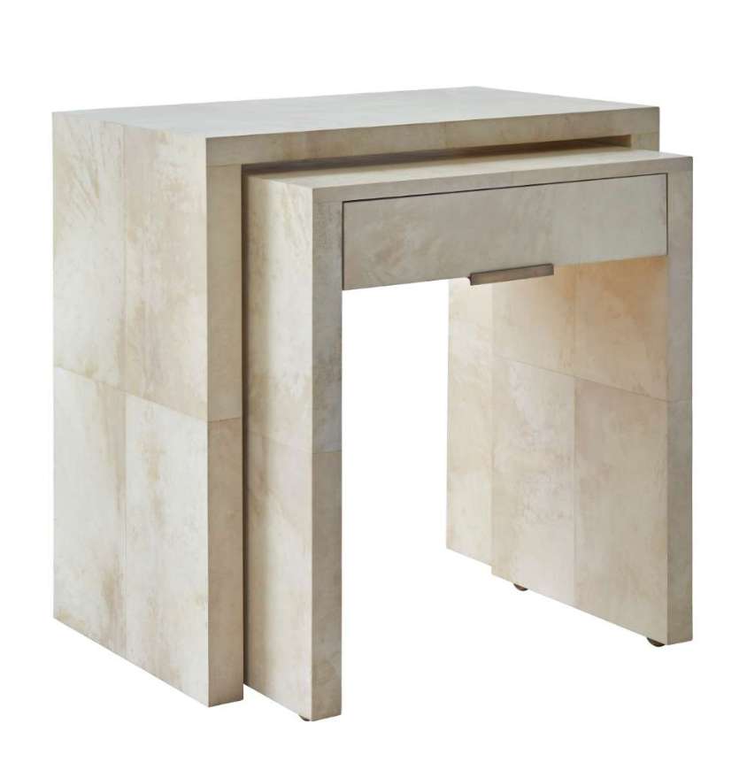 Picture of LIOR VELLUM NIGHTSTAND / SIDE TABLE