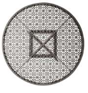 Picture of HARET OUTDOOR ROUND DINING TABLE - SMOKE GREY