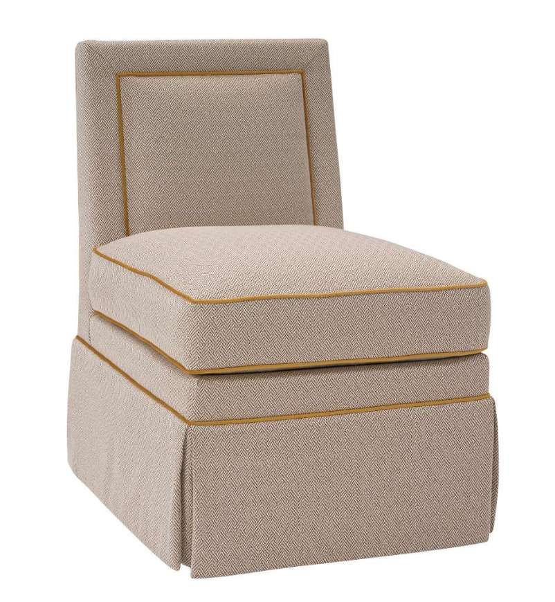 Picture of EMMELINE ARMLESS CHAIR - KICK PLEAT SKIRT STANDARD