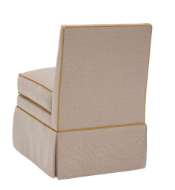 Picture of EMMELINE ARMLESS CHAIR - KICK PLEAT SKIRT STANDARD