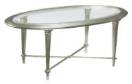 Picture of BRISTOL OVAL COCKTAIL TABLE SILVER LEAF