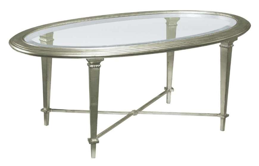 Picture of BRISTOL OVAL COCKTAIL TABLE SILVER LEAF