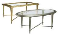 Picture of BRISTOL OVAL COCKTAIL TABLE SILVER LEAF