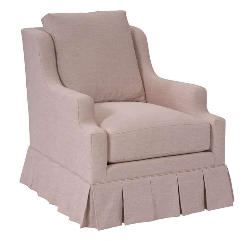 Picture of HARRISON LOUNGE CHAIR - KICKPLEAT SKIRT