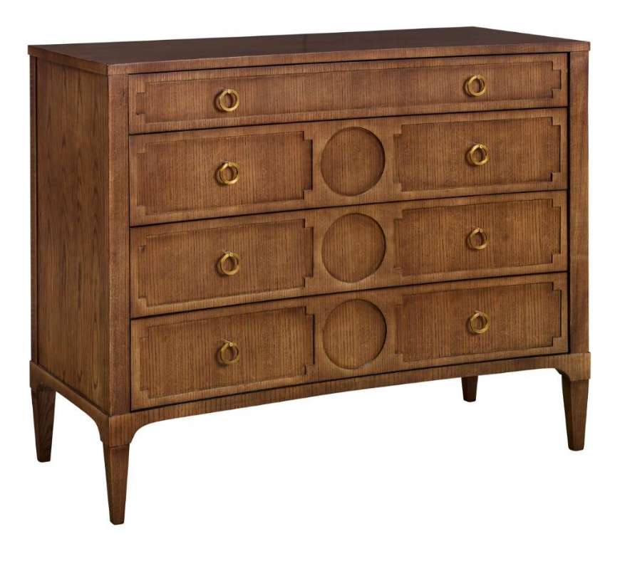 Picture of ARTISAN CURVED FRONT CHEST WITH DRAWER OVERLAY-ASH