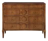 Picture of ARTISAN CURVED FRONT CHEST WITH DRAWER OVERLAY-ASH