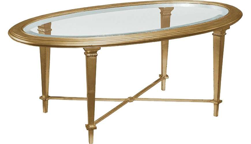 Picture of BRISTOL OVAL COCKTAIL TABLE GOLD LEAF