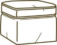 Picture of C1011-00 SLIPCOVERED OTTOMAN