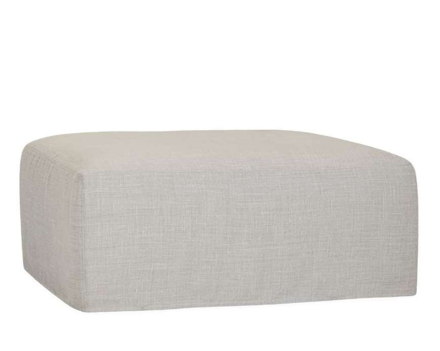 Picture of C6467-80 SLIPCOVERED OTTOMAN & 1/2