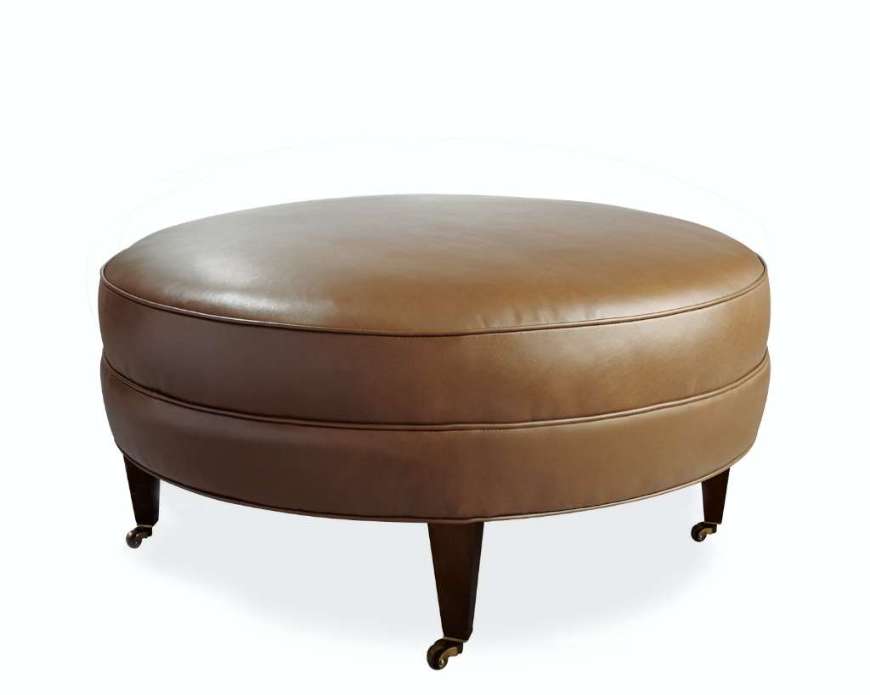Picture of L1314-90 LEATHER COCKTAIL OTTOMAN