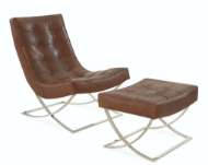 Picture of L1549-00 LEATHER OTTOMAN