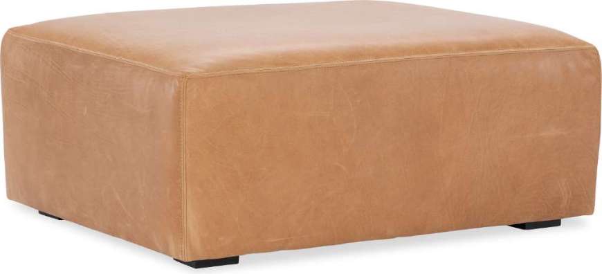 Picture of L6467-80 LEATHER OTTOMAN & 1/2