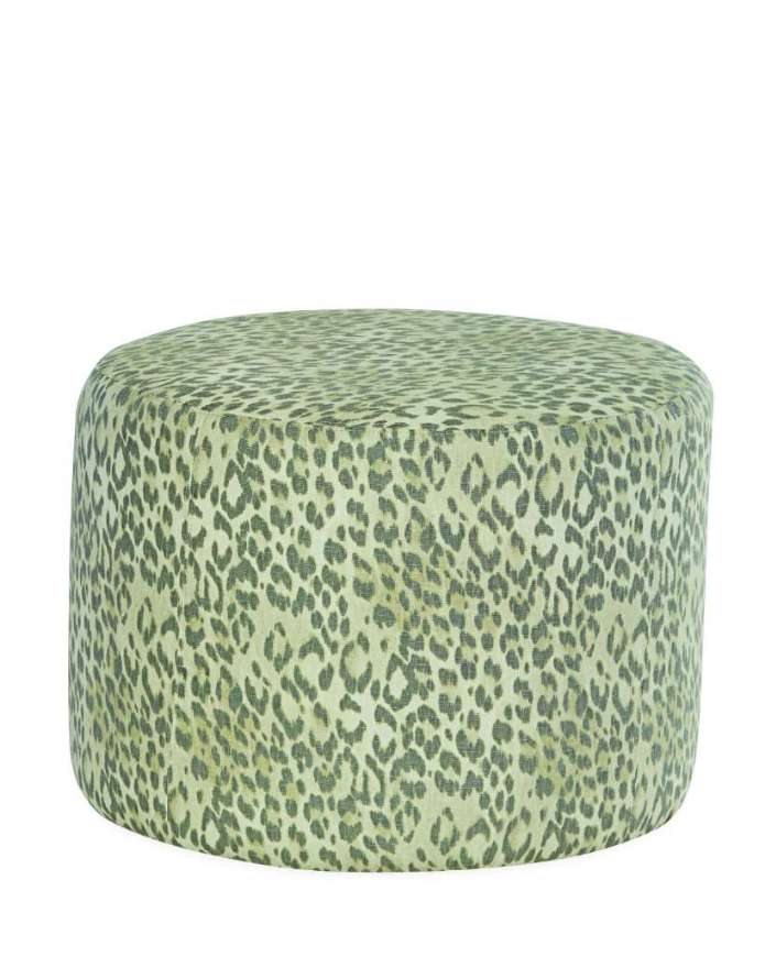 Picture of L9087-00C LEATHER ROUND OTTOMAN