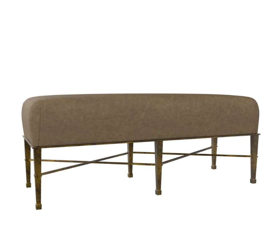 Picture of L9296-90 LEATHER BENCH OTTOMAN