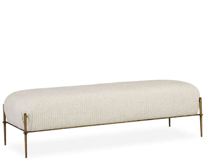 Picture of L9299-90 LEATHER BENCH OTTOMAN