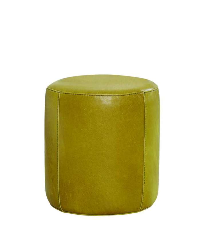 Picture of L9413-00 LEATHER DRUM OTTOMAN