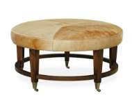 Picture of L9479-10 LEATHER OTTOMAN & 1/2
