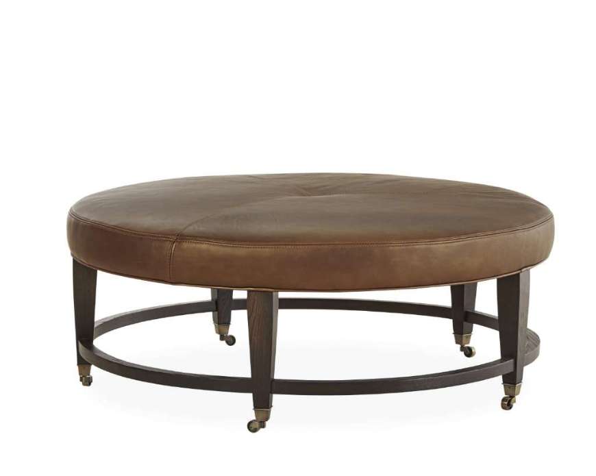 Picture of L9479-90 LEATHER COCKTAIL OTTOMAN