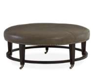 Picture of L9479-90 LEATHER COCKTAIL OTTOMAN
