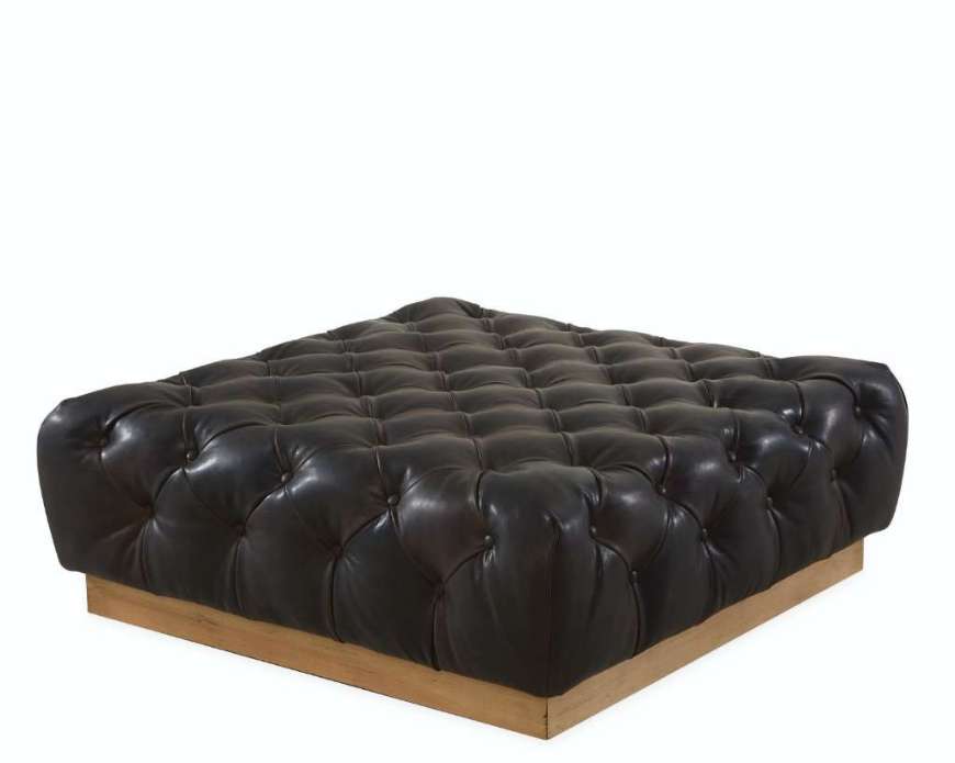 Picture of L9679-90 LEATHER COCKTAIL OTTOMAN