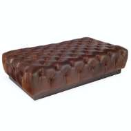 Picture of L9679-91 LEATHER COCKTAIL OTTOMAN