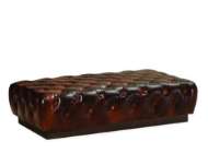 Picture of L9679-91 LEATHER COCKTAIL OTTOMAN