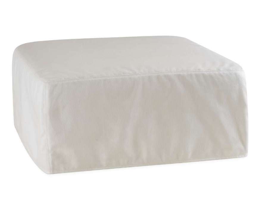 Picture of US6467-80 BODEGA BAY OUTDOOR SLIPCOVERED OTTOMAN & 1/2