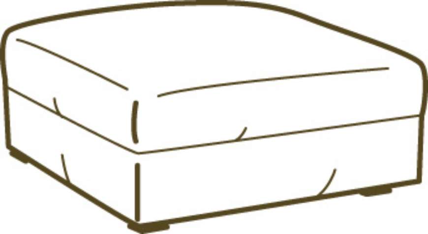 Picture of US127-00 BERMUDA OUTDOOR SLIPCOVERED OTTOMAN