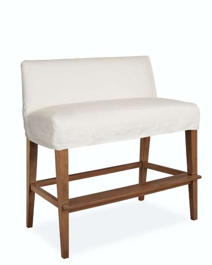 Picture of C7000-57 SLIPCOVERED DUAL SEAT BAR BENCH