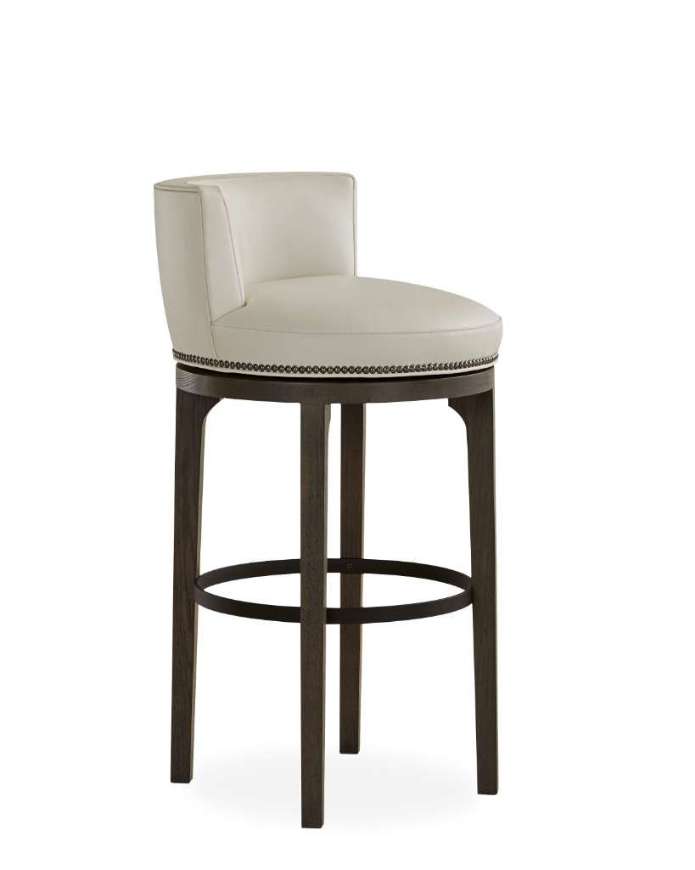 Picture of L5993-52SW LEATHER SWIVEL BAR STOOL