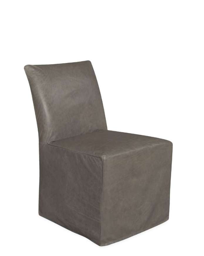 Picture of LS1757-01C LEATHER SLIPCOVERED CHAIR