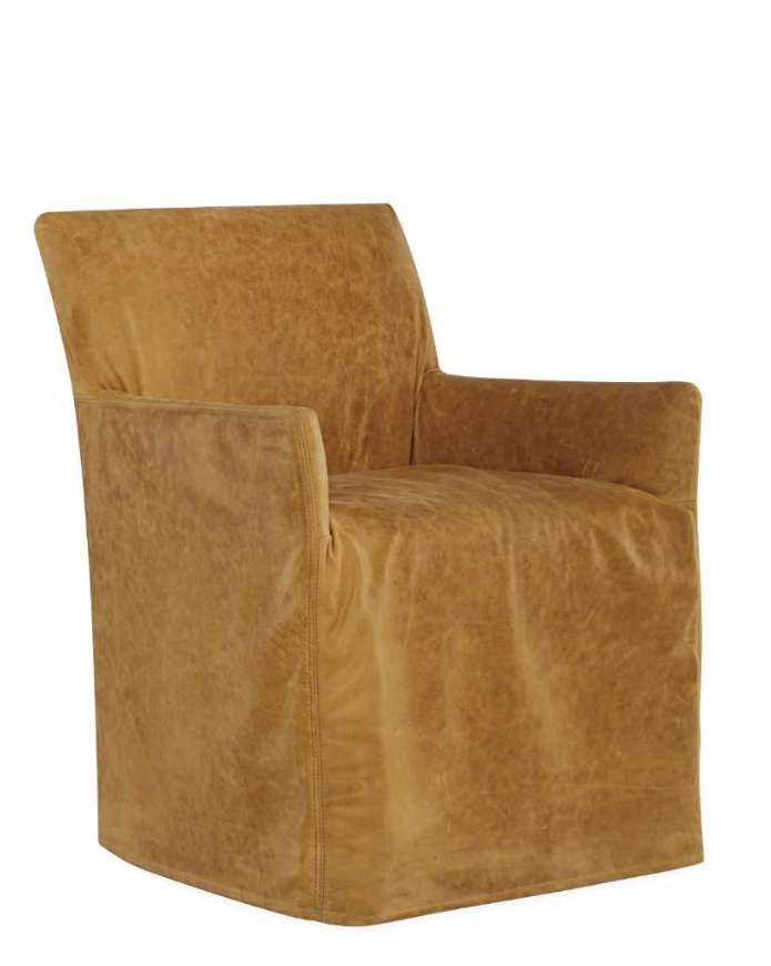 Picture of LS1757-41C LEATHER SLIPCOVERED CHAIR