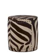 Picture of L9203-10 LEATHER DRUM OTTOMAN