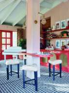 Picture of L9399-51 LEATHER COUNTER STOOL