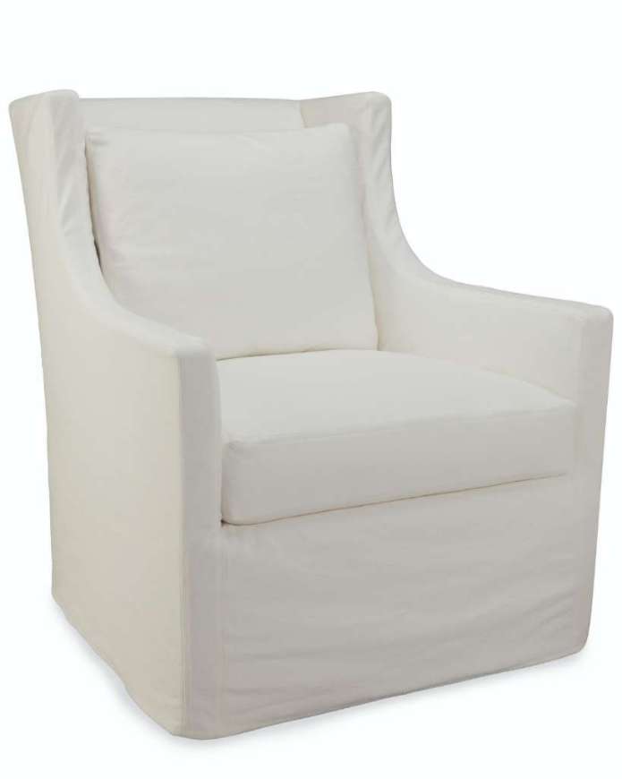 Picture of C1011-01SW SLIPCOVERED SWIVEL CHAIR