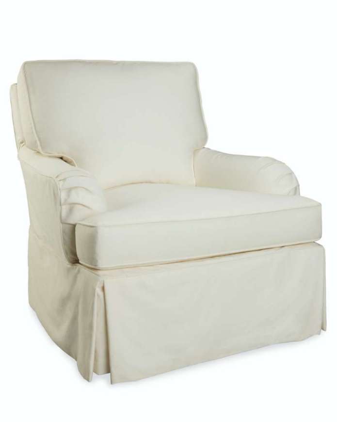 Picture of C1074-01SW SLIPCOVERED SWIVEL CHAIR
